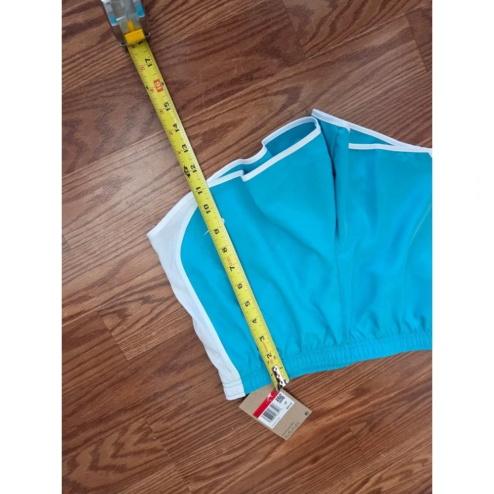 Nike Kids Girls Dry Tempo Running Shorts Teal Blue White 848276-413‎ Size L